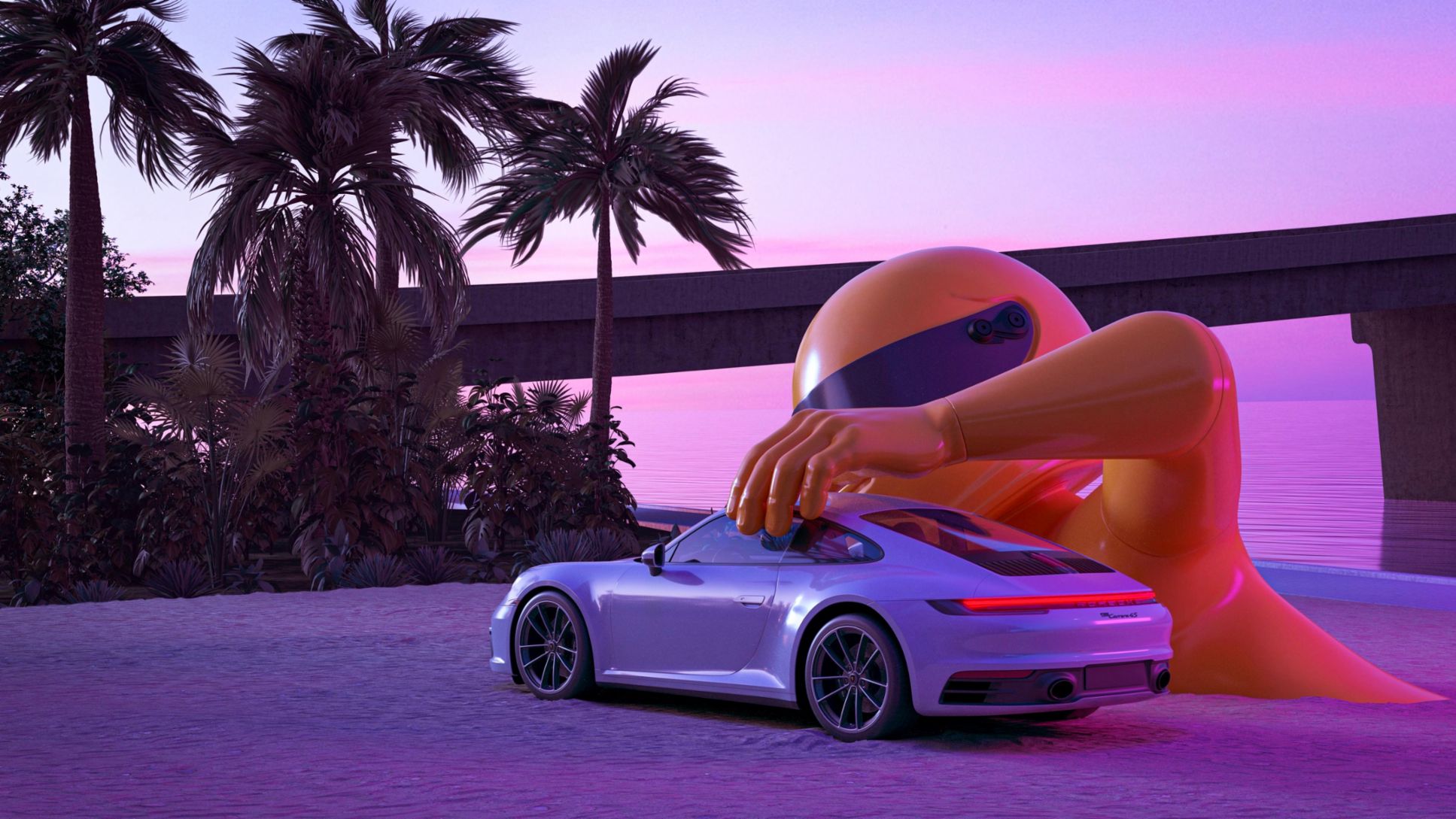 911 Carrera 4S, Dream Big by Chris Labrooy, Pérez Art Museum Miami, 2022, Porsche AG