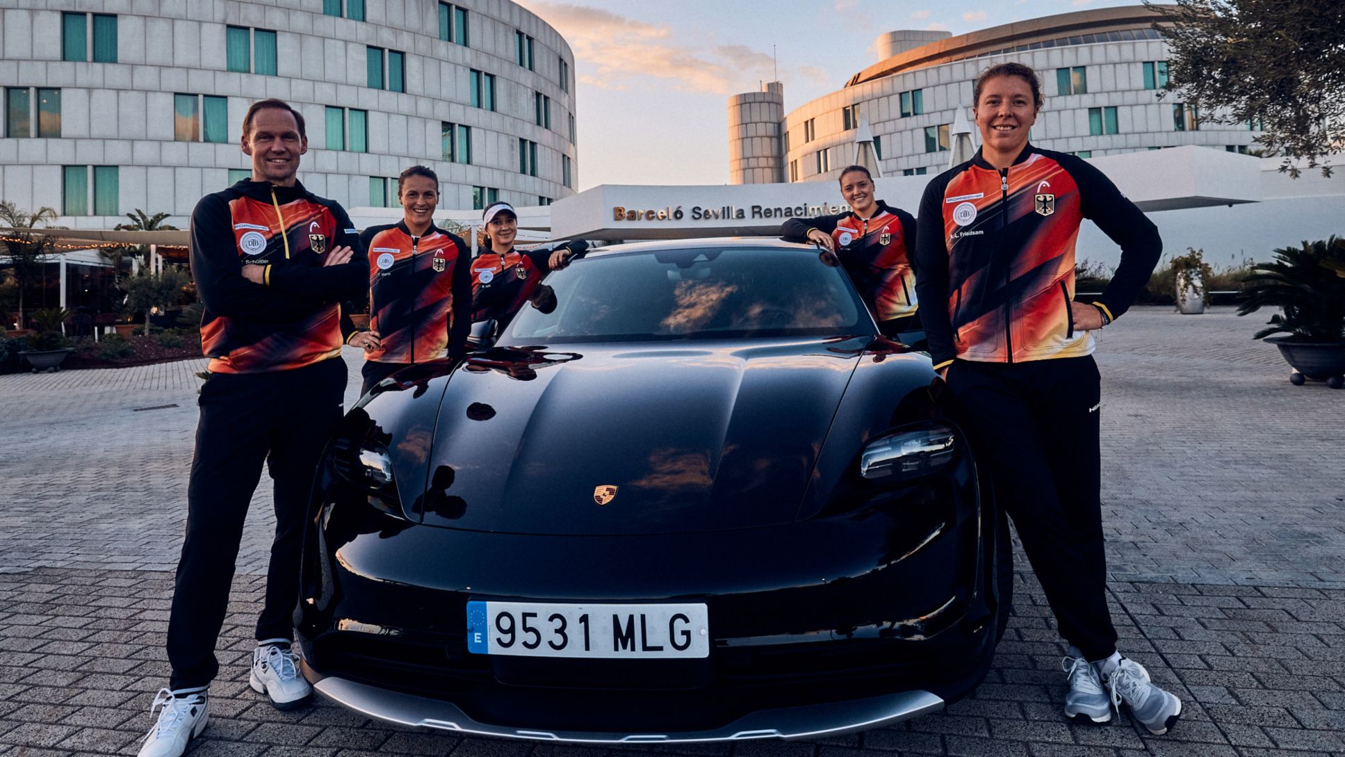Porsche Team Germany with Rainer Schüttler, Billie Jean King Cup, 2023, Porsche AG