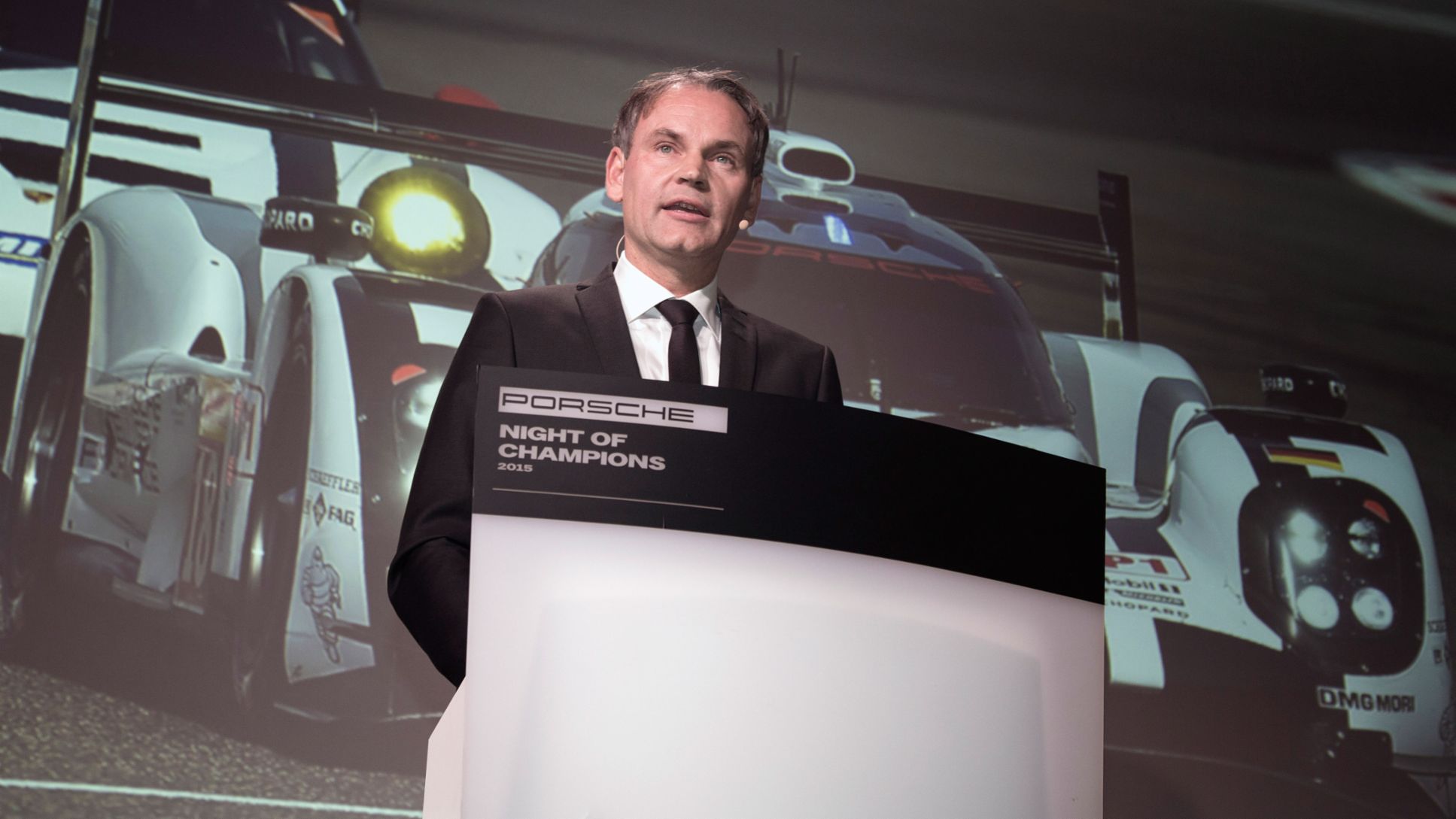 Oliver Blume, Vorstandsvorsitzender, Porsche Cup Siegerehrung, Motorsport-Gala Night of Champions, Weissach, 2015, Porsche AG