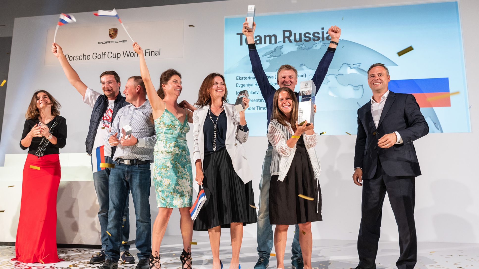 Team Russia, Eberhard Schneider (Porsche AG, r.), Porsche Golf Cup World Final, 2018, Porsche AG