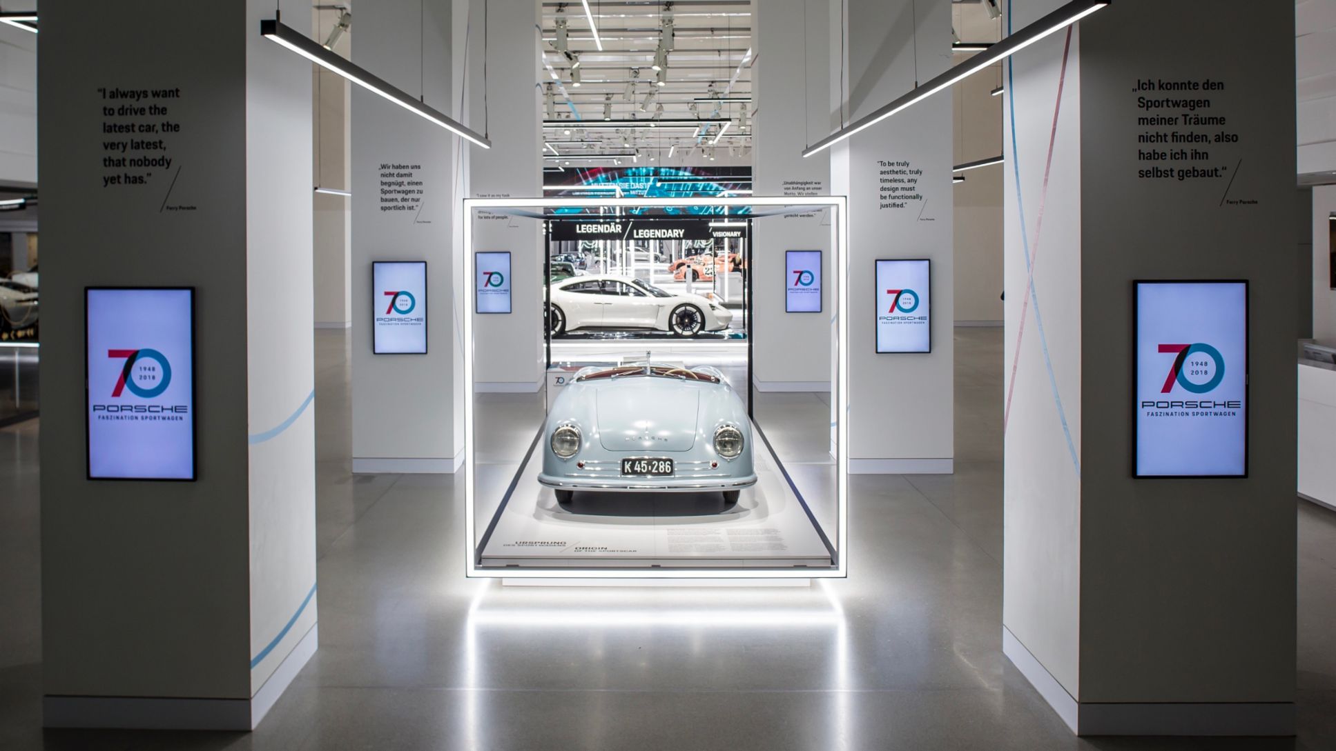 356 “No.1” Roadster, “70 years of the Porsche sports car” exhibition, “Drive. Volkswagen Group Forum”, Berlin, 2018, Porsche AG