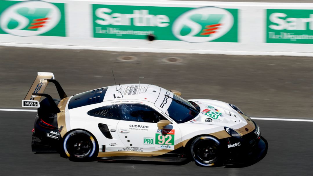 911 RSR, Porsche GT Team (92), pre-test for the 2019 Le Mans 24-hour race, 2019, Porsche AG