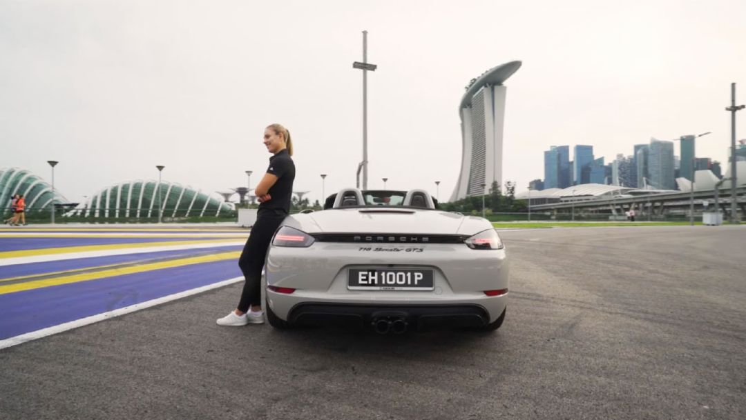 Angelique Kerber, 718 Boxster GTS, Singapore, 2018, Porsche AG