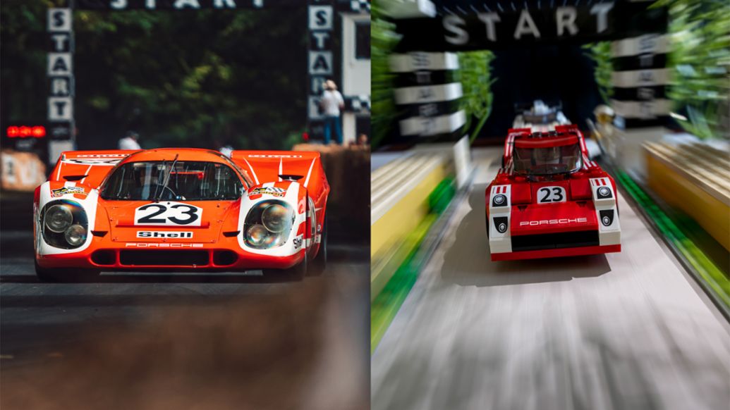 917K at the Goodwood Festival of Speed, recreation with Lego, 2020, Porsche AG