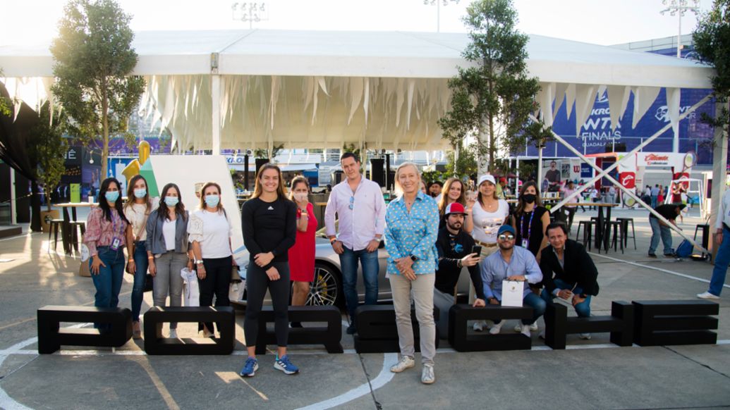 Meet & Greet Maria Sakkari, Martina Navratilova mit Porsche-Kunden, WTA Finals, Guadalajara, 2021, Porsche AG