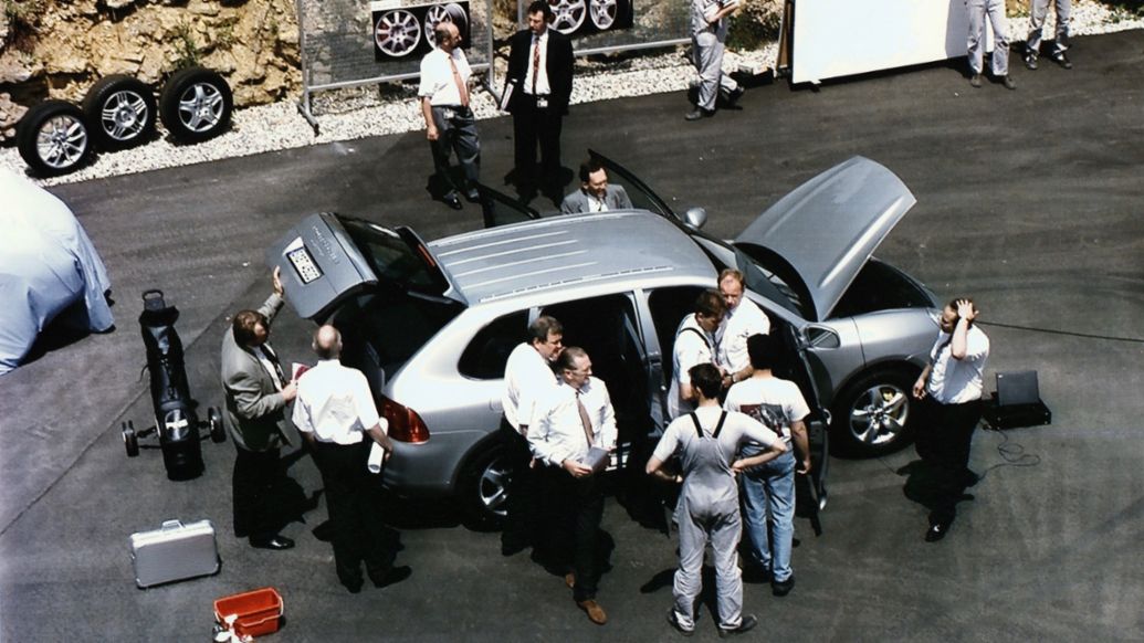 Cayenne-Modell im Entwicklungszentrum in Weissach, 2000, Porsche AG