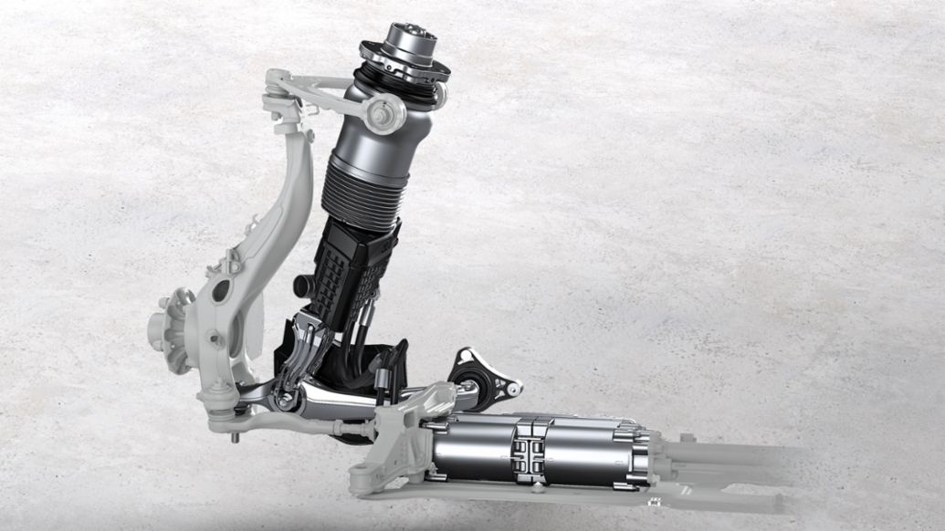 Electrically operated hydraulic pump and damper, 2023, Porsche AG