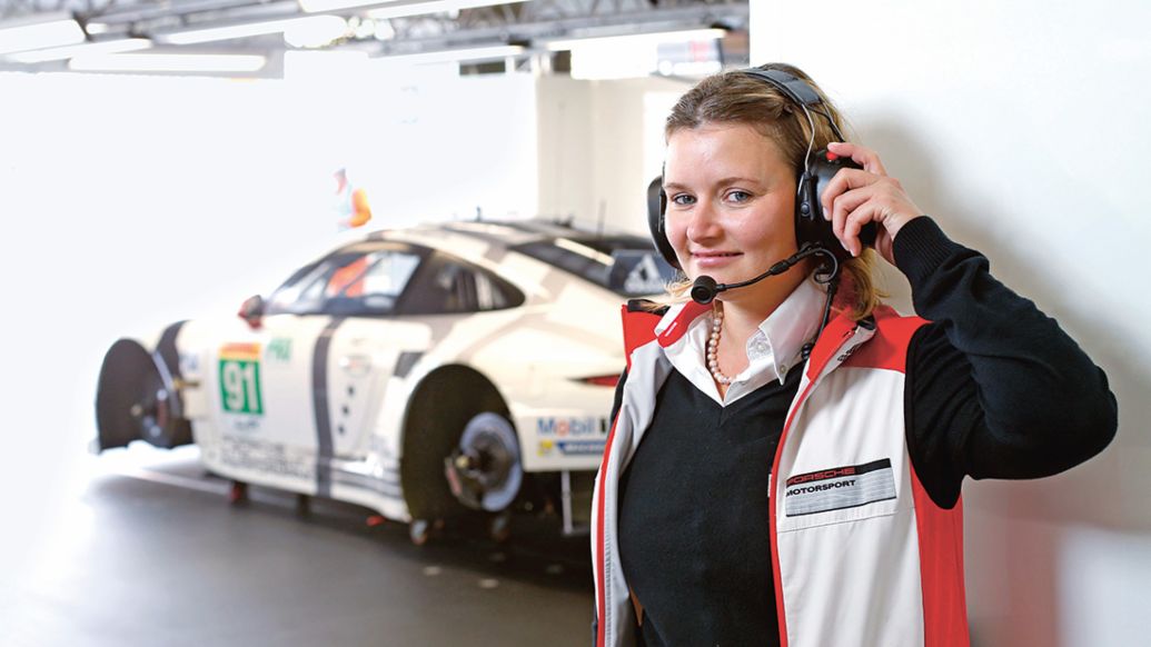 Ines Fabry, coordinator for the drivers and team, 2014, Porsche AG