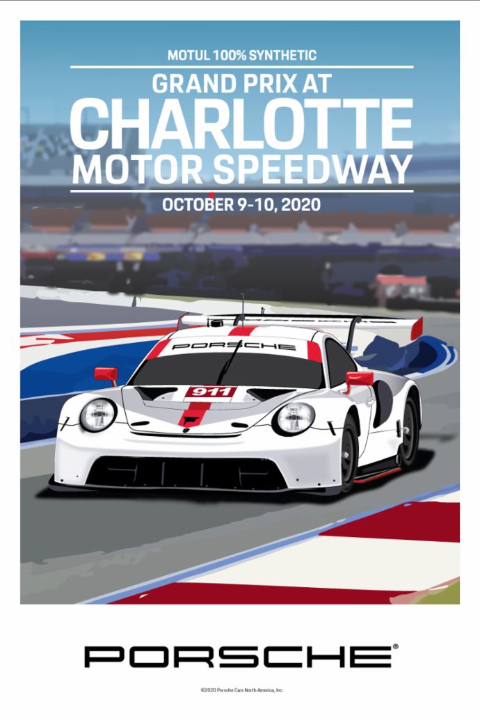 Grand Prix at Charlotte Motor Speedway, IMSA WeatherTech SportsCar Championship, poster, 2020