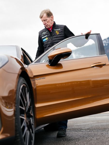 Walter Röhrl, Porsche Brand Ambassador, Panamera Turbo E-Hybrid, Austria, 2024, Porsche AG