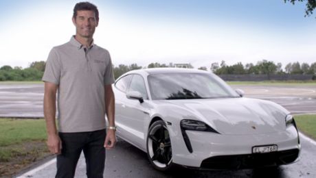 Special delivery: Taycan taxi with Mark Webber