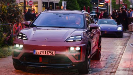 Eclectic array of Porsche cars led by the all-electric Macan celebrate fashion’s big night in New York City
