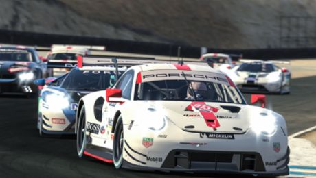 Bester Porsche 911 RSR beendet Online-Rennen auf Platz fünf