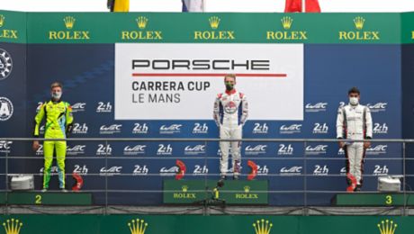 Larry ten Voorde gewinnt das Carrera-Cup-Rennen in Le Mans