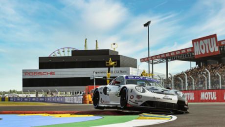 Porsche wins GTE class at the virtual 24 Hours of Le Mans