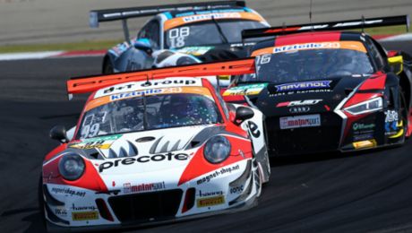ADAC GT Masters: Drei Porsche 911 GT3 R in den Top Ten