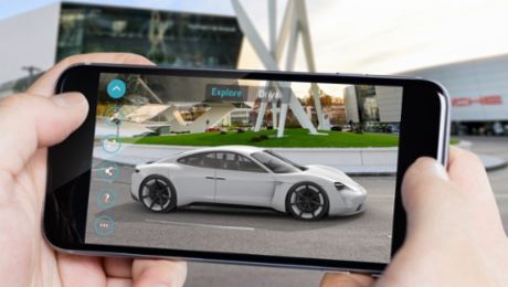 Die Porsche „Mission E Augmented Reality“ App