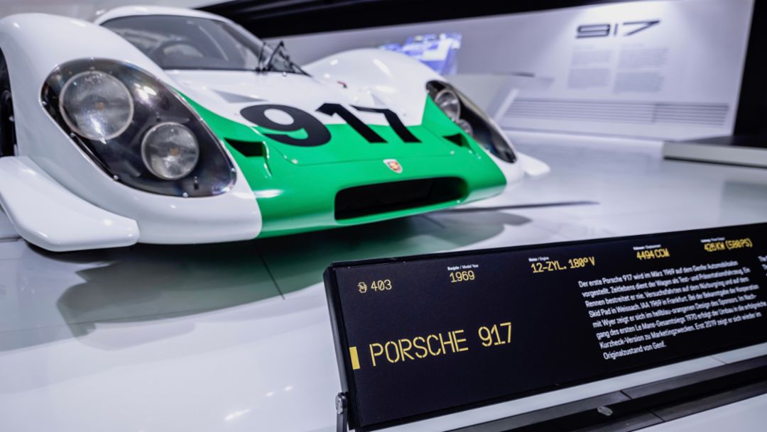 917-001, Sonderausstellung 50 Jahre Porsche 917 – Colours of Speed, Porsche Museum, 2019, Porsche AG