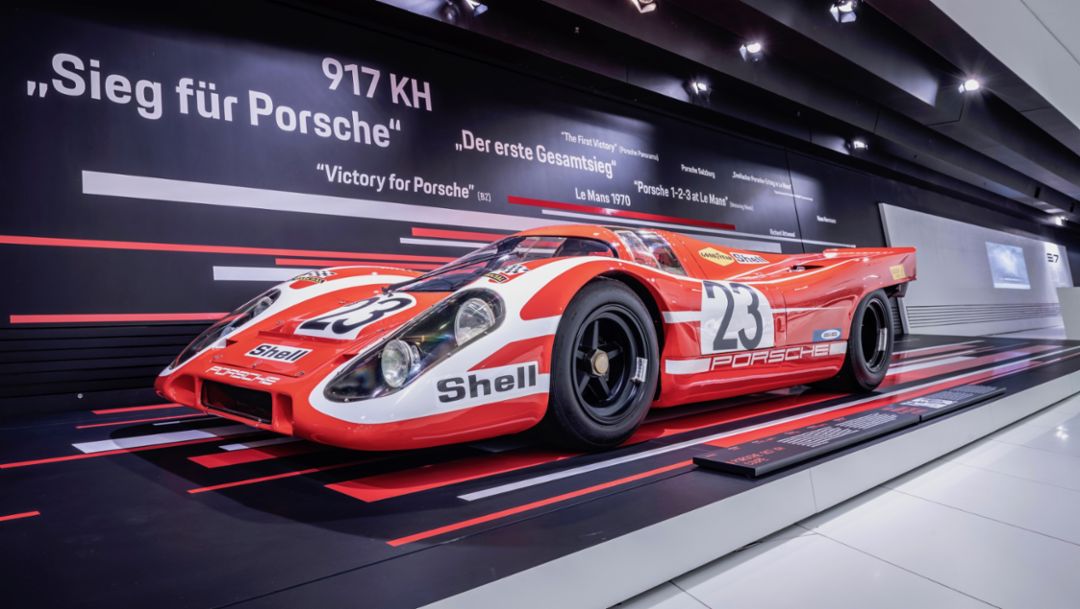 917 KH, special exhibition 50 Years of the Porsche 917 – Colours of Speed, Porsche Museum, 2019, Porsche AG