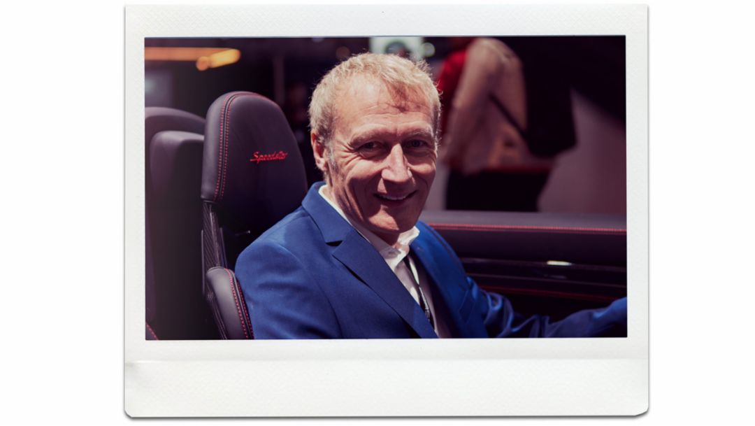 Andreas Breuninger, 911 Speedster head developer, world premiere, New York International Auto Show, 2019, Porsche AG