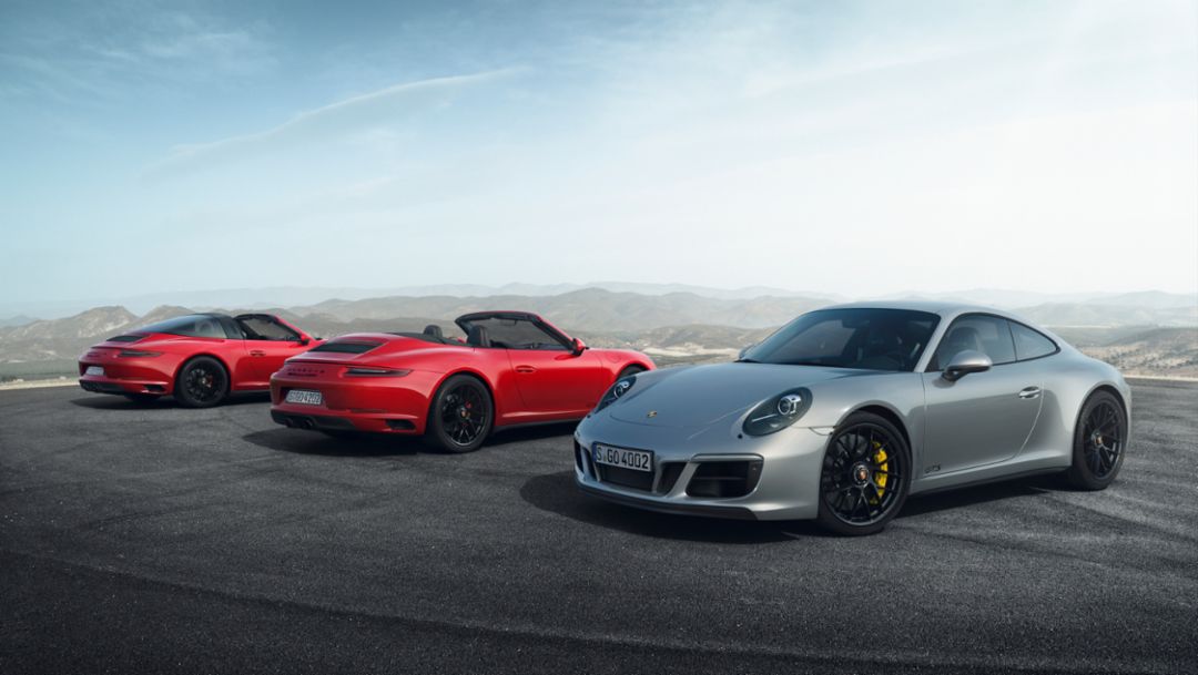 911 Targa 4 GTS, 911 Carrera 4 GTS Cabriolet, 911 Carrera 4 GTS, 2017, Porsche AG