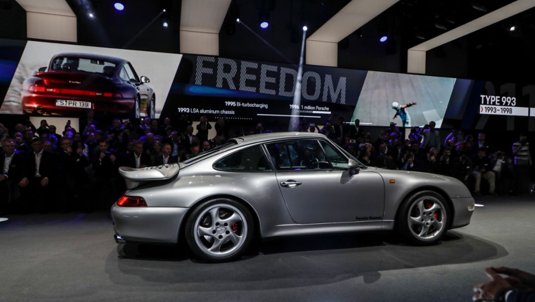 911 (993), presentación mundial Porsche 911, Los Ángeles, 2018, Porsche AG