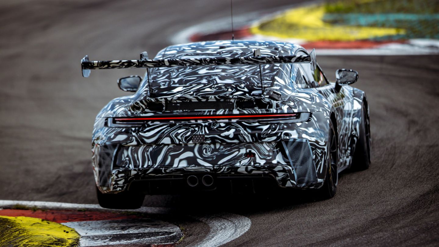 Camouflaged Porsche 911 GT3 Cup (Generation 992), Prototype, Nürburgring, Germany, 2020, Porsche AG