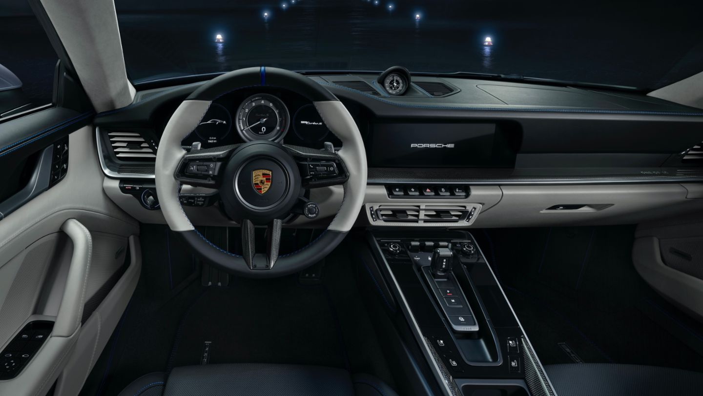 Interior of the 911 Turbo S in limited edition "Duet", 2020, Porsche AG
