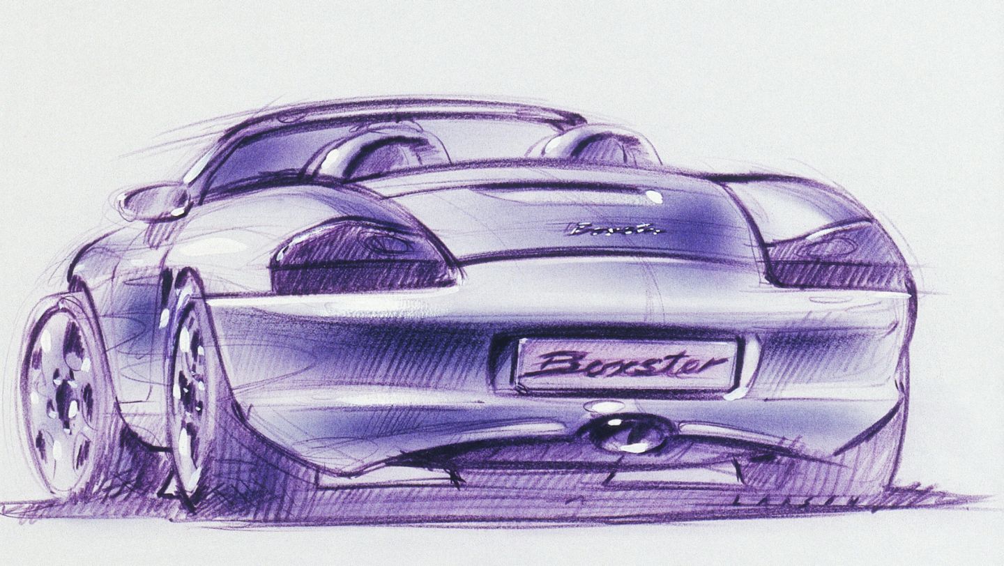 Boxster/Spyder, design sketch, 1995/96, Porsche AG