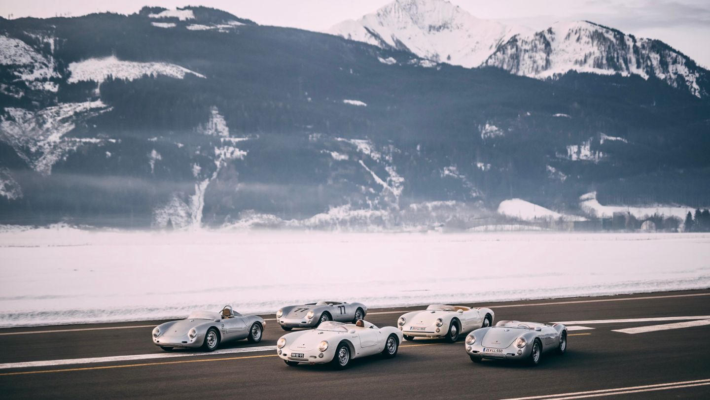 550 Spyder, Cold Start by GP, Zell am See, Austria, 2021, Porsche AG