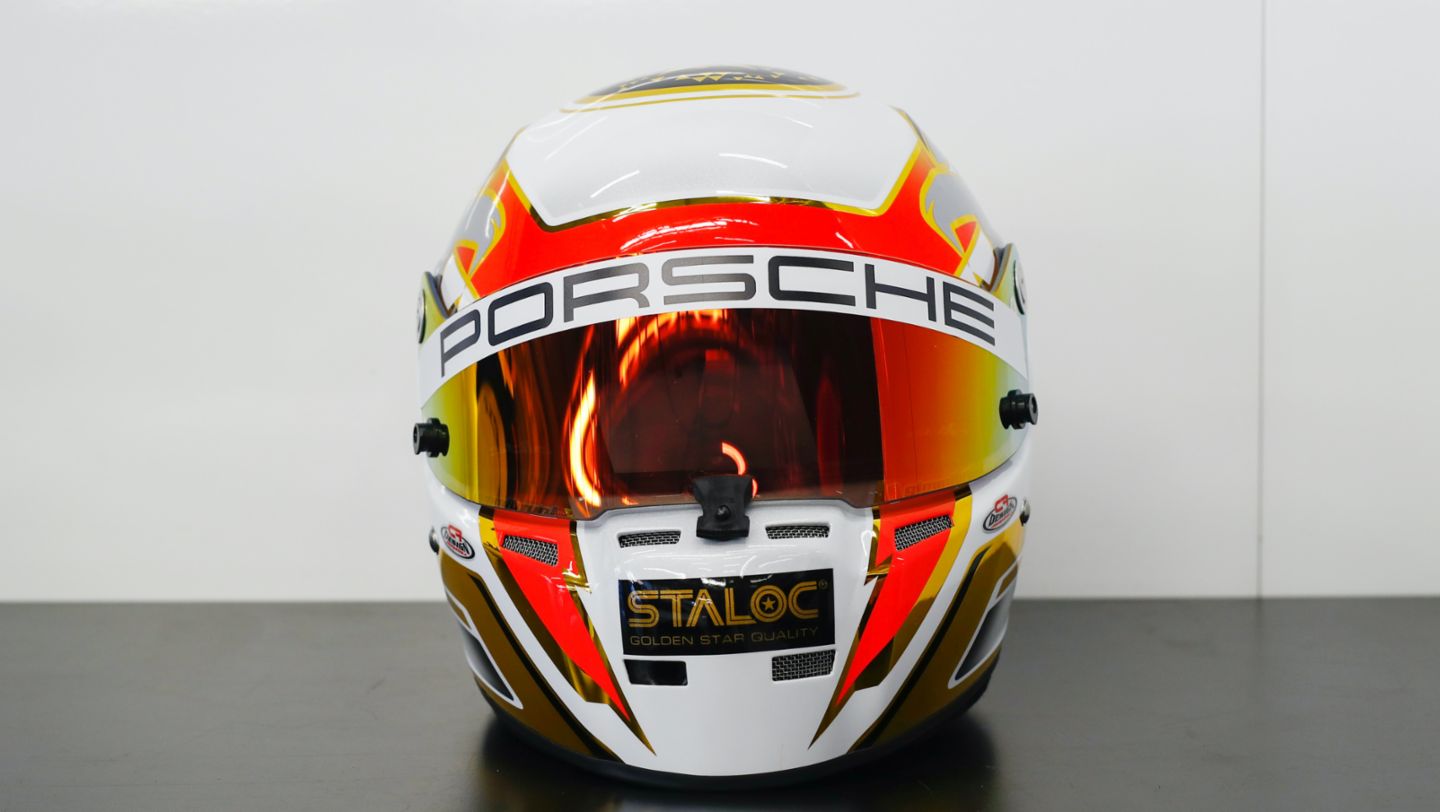 Helmet of Gianmaria Bruni, Porsche works driver, 2021, Porsche AG