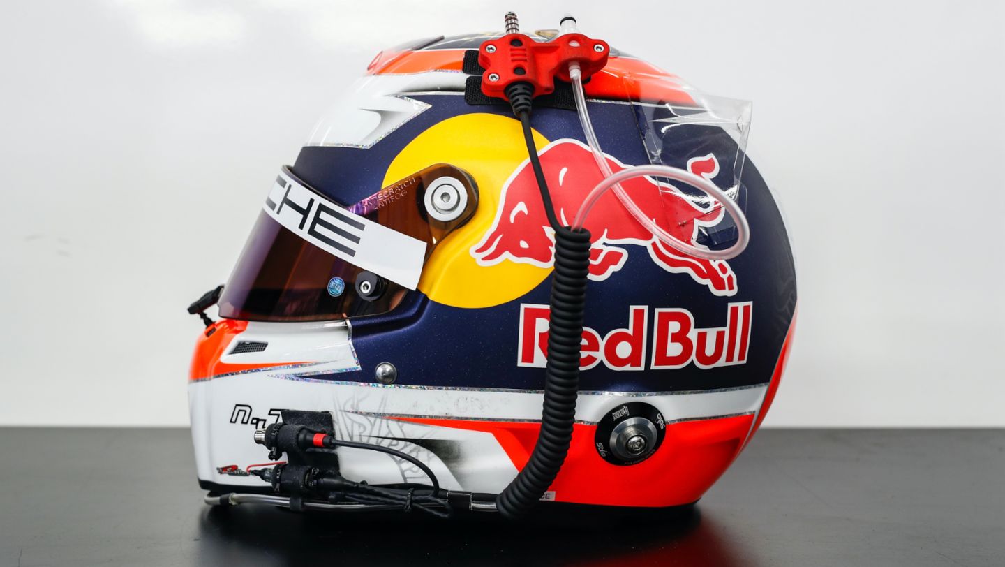 Helmet of Neel Jani, Porsche works driver, 2021, Porsche AG