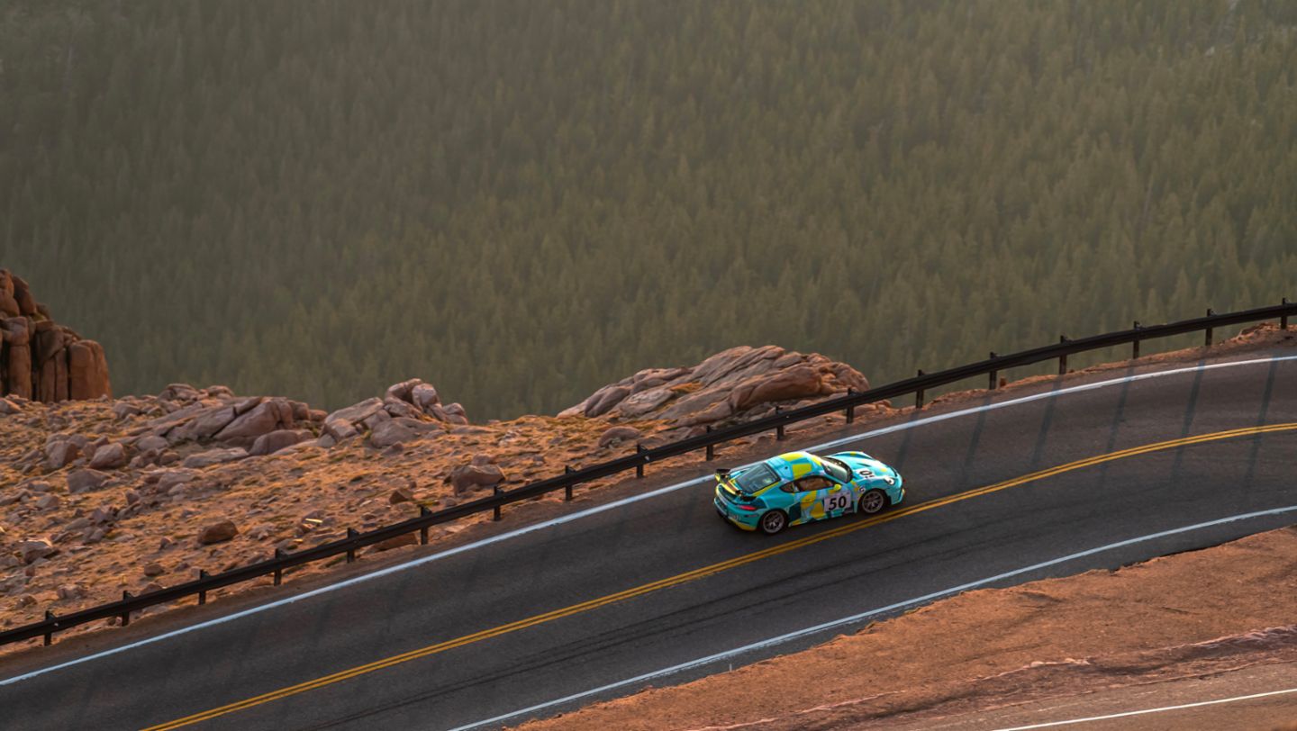 981 Cayman GT4 Clubsport, Pikes Peak International Hill Climb, Colorado, USA, 2020, Porsche AG