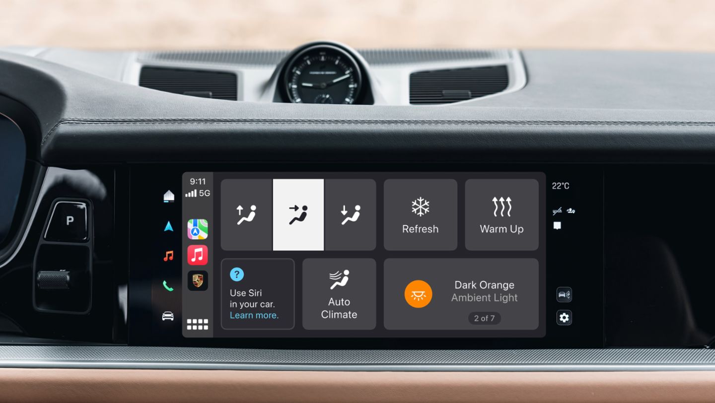 Porsche Cayenne, Infotainmentsystem mit Apple CarPlay, 2023, Porsche AG