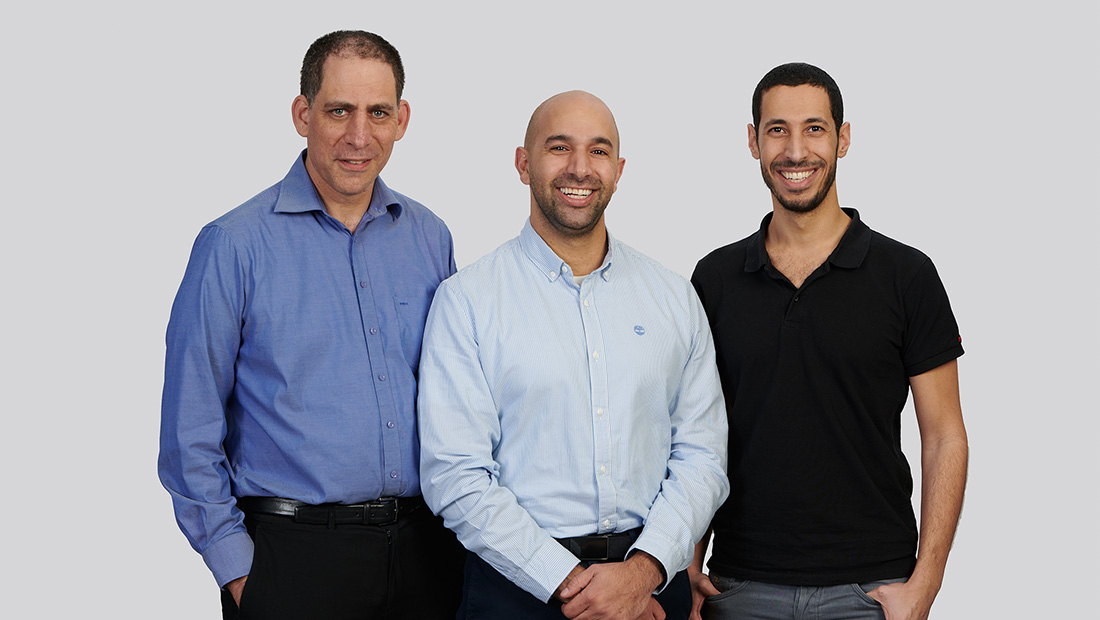 Founders of TriEye Uriel Levy, Avi Bakal und Omer Kapach (l-r), 2019, Porsche AG
