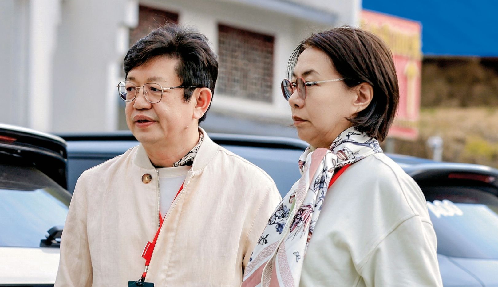 High praise: Shao Guang (left) was amazed by the sporty, direct feel of the Cayenne’s steering. Yang Liping (right) said she was impressed by the attention to detail in the vehicles.