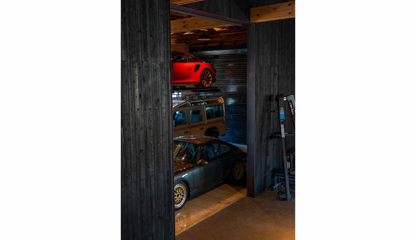 Stacked high: Casey is working on expanding his fleet—among other things, he is expecting a GT3 RS, generation 996, and a 718 GT4.