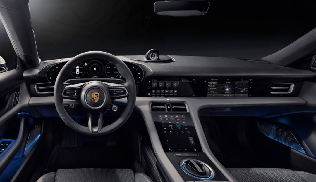 Digital, clear, sustainable: the interior of the new Porsche Taycan