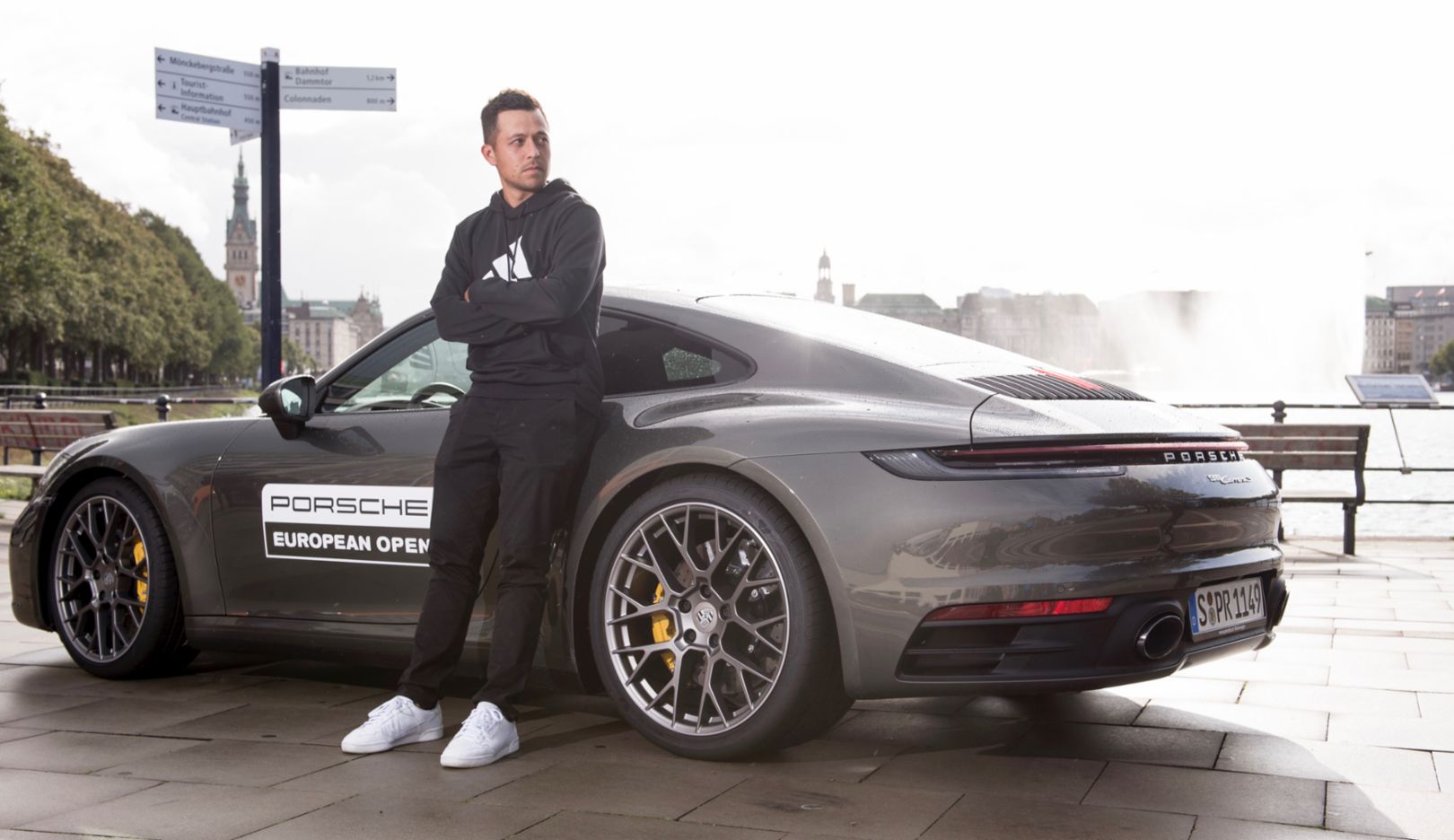 Xander Schauffele (USA), Golfer, 911 Carrera S, Porsche European Open, Hamburg, 2019, Porsche AG