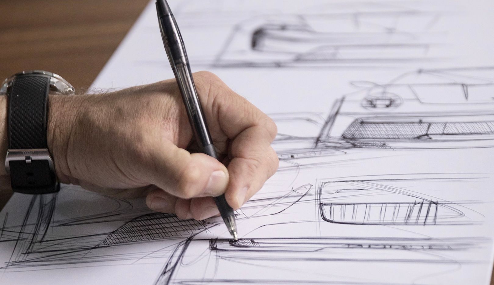 Car Design Culture - Second generation Porsche Panamera interior design  sketch (via https://bit.ly/37x1eLs) | Facebook