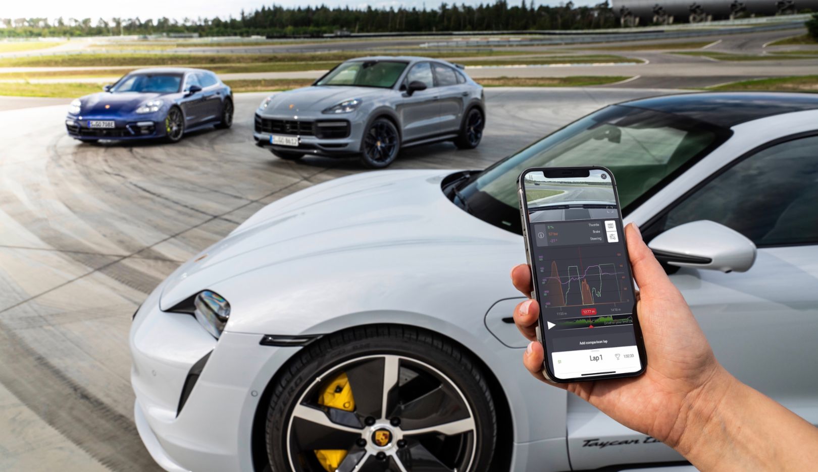 La Porsche Track Precision App ya está disponible para el Panamera, el Cayenne y el Taycan