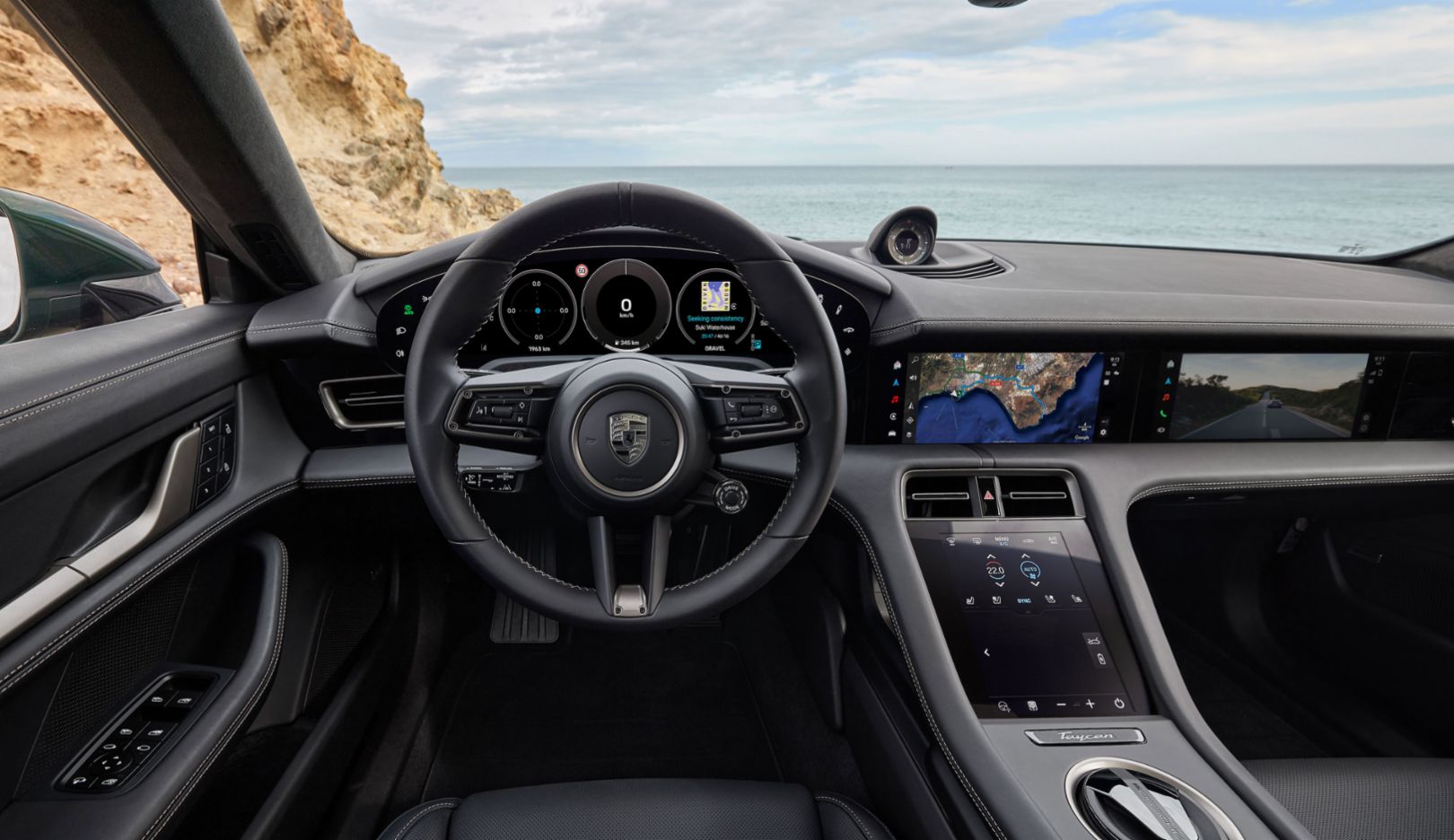 Magnet Handyhalterung Auto Für Porsche Taycan - 360° Drehbar & Vacukumsaugend