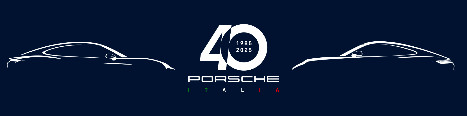 Logo 40 anni Porsche Italia
