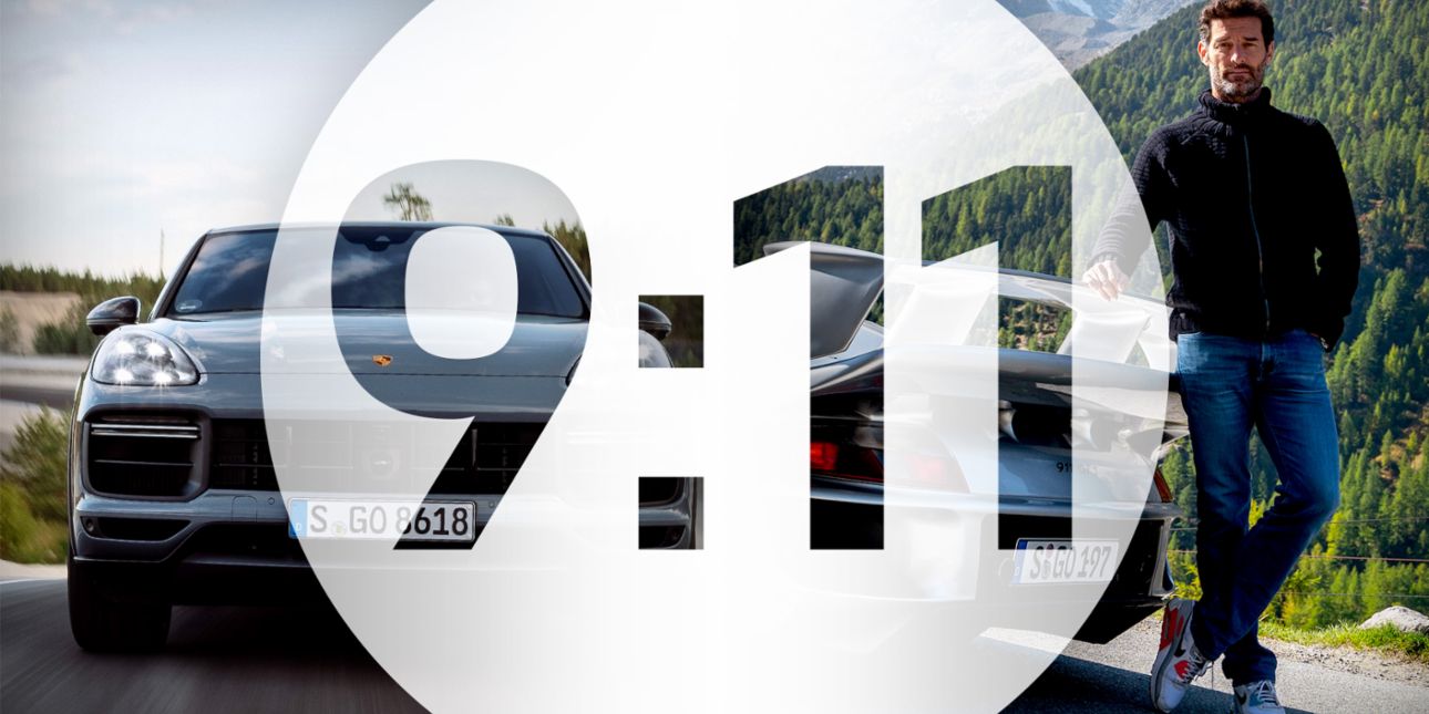 Mark Webber, Porsche-Markenbotschafter, Cayenne Turbo GT, 911 GT1, 9:11 Magazin, Porsche AG