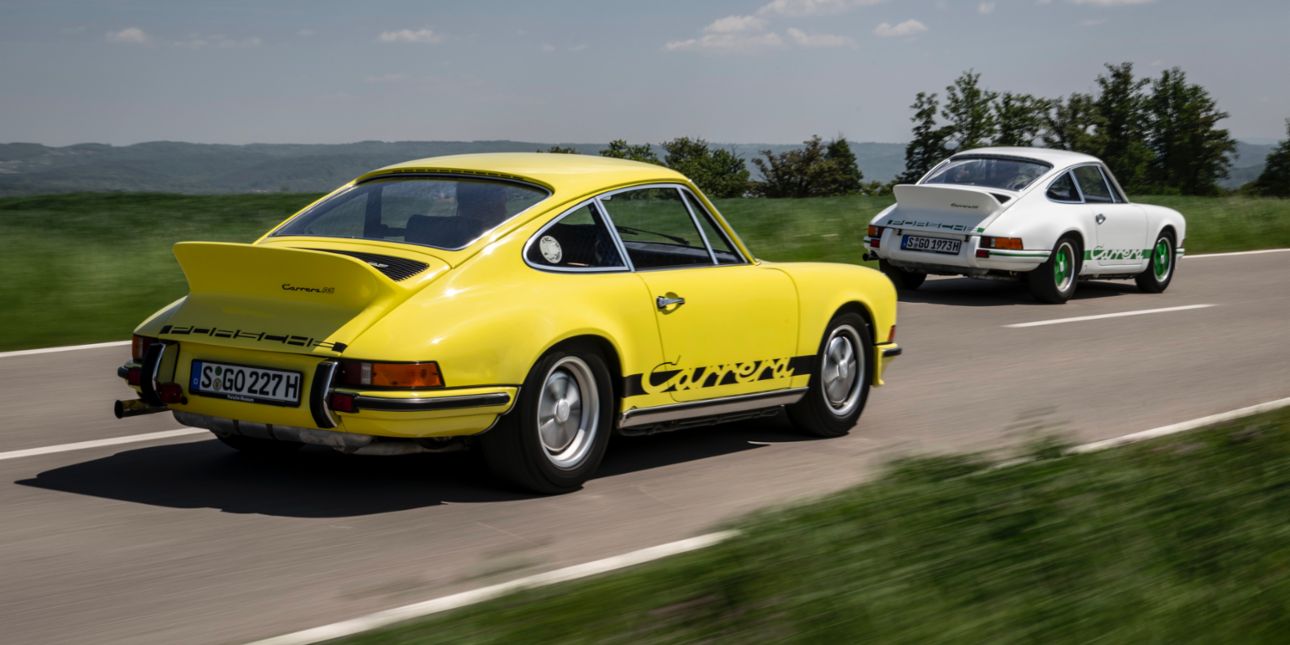 911 Carrera RS 2.7, touring and sport version (l-r), 2022, Porsche AG