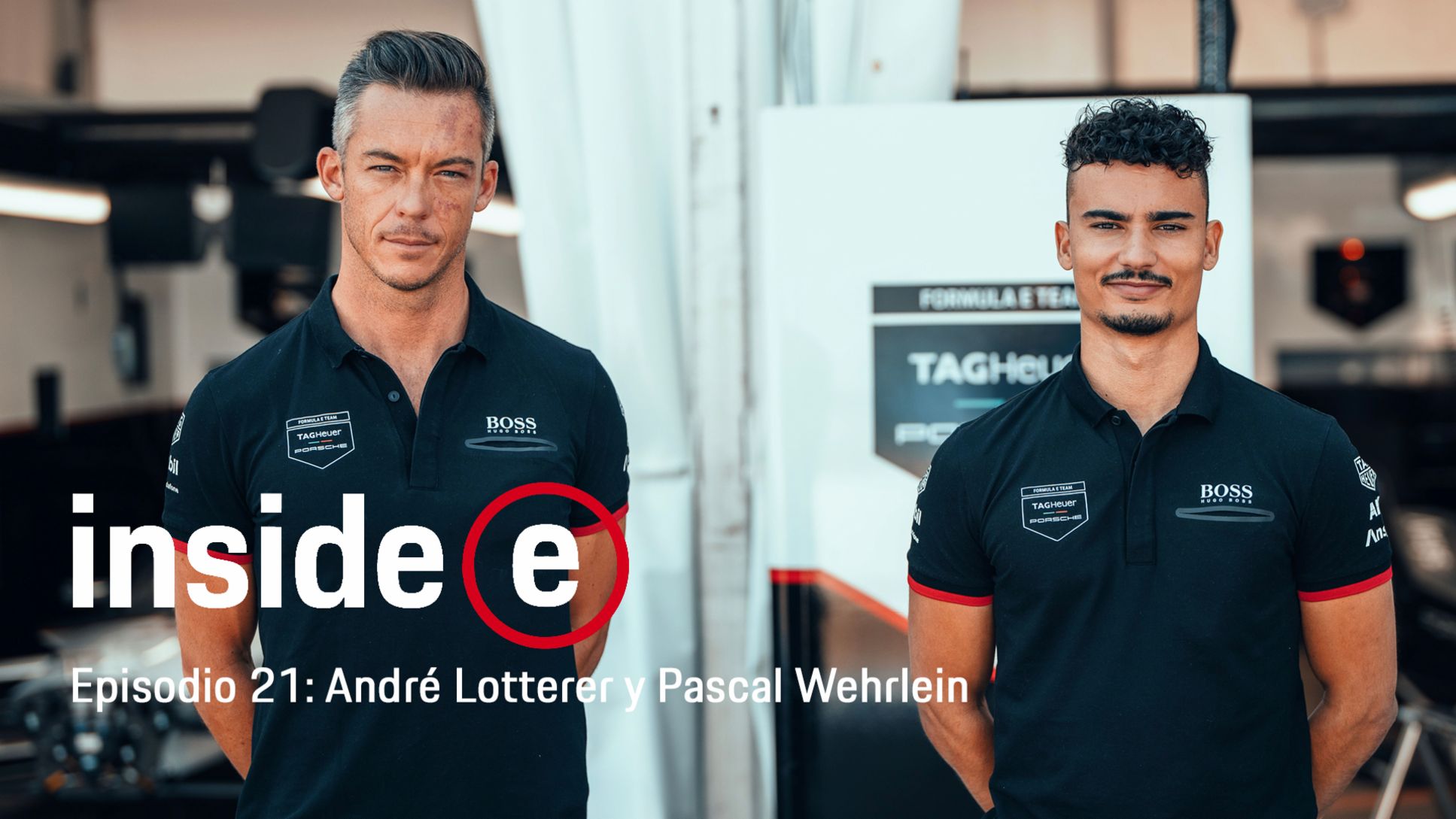 André Lotterer y Pascal Wehrlein, podcast “Inside E”, 2021, Porsche AG