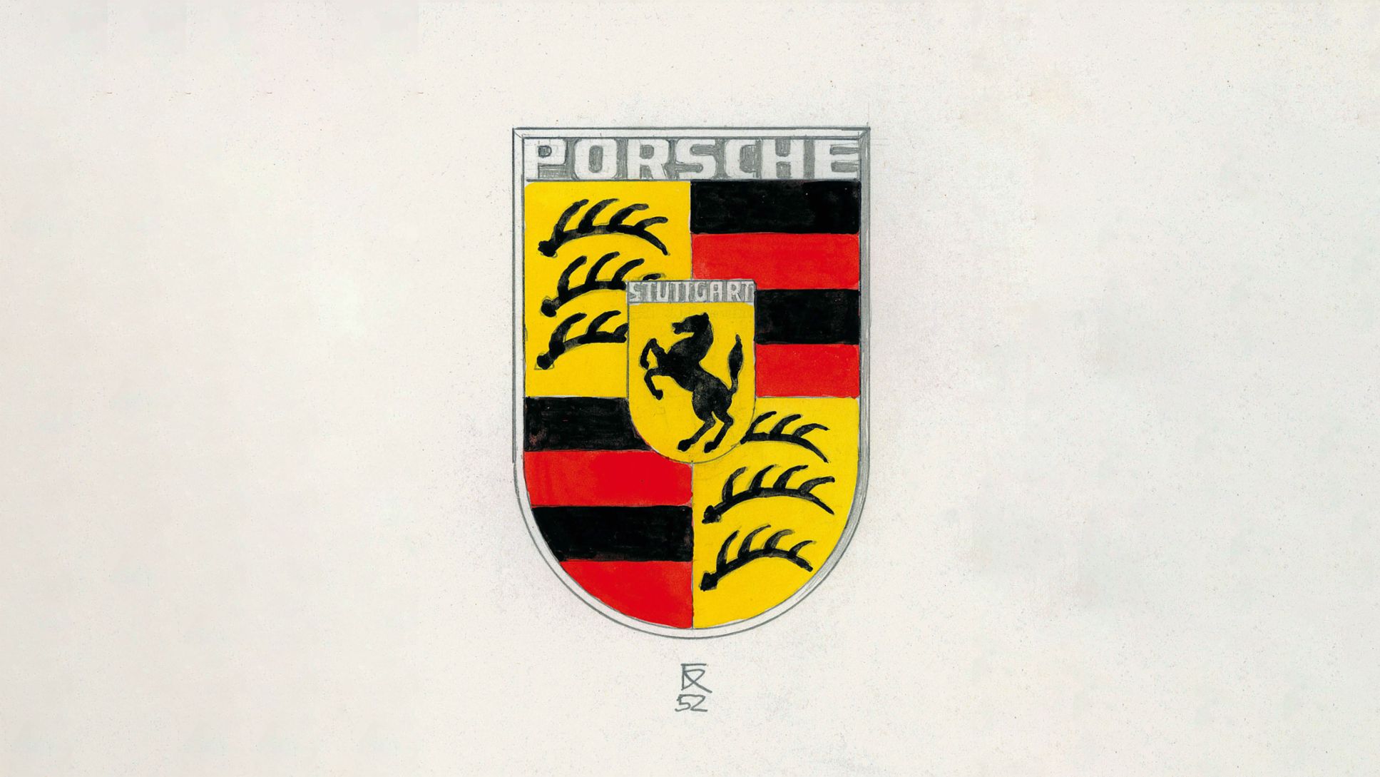 Escudo Porsche original, 2022, Porsche AG