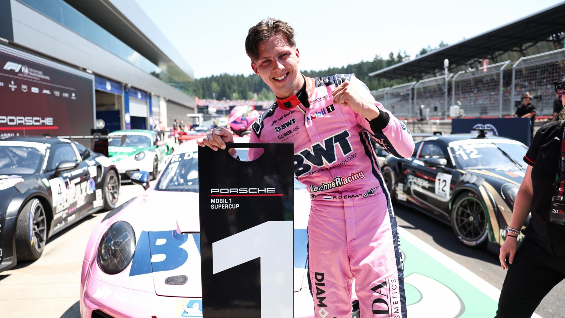 Robert de Haan (PB), BWT Lechner Racing (n&ordm; 1), Porsche 911 Cup, Porsche Mobil 1 Supercup, Spielberg, Austria, 2026, Porsche AG