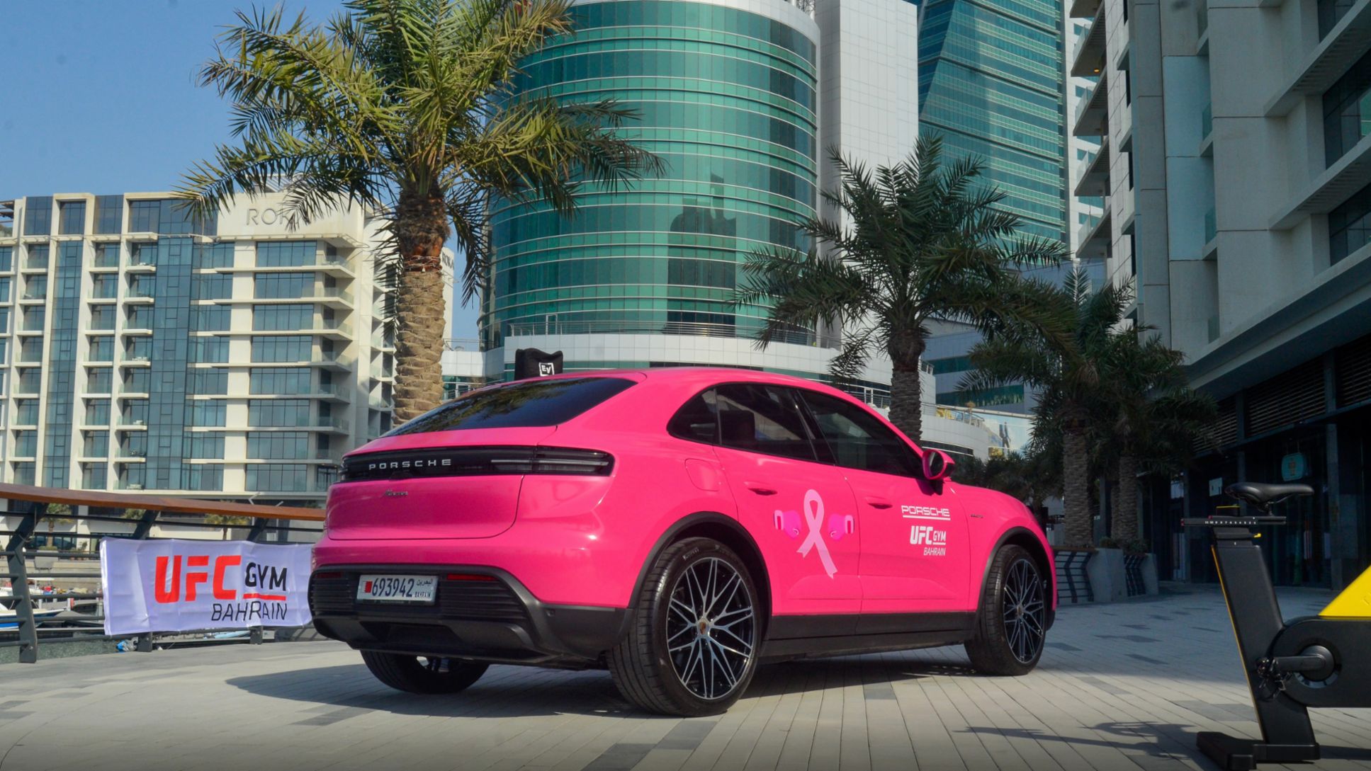 Porsche Macan, Porsche Centre Bahrain partners with UFC Gym to raise awareness for Breast Cancer, Bahrain, 2025, Porsche Middle East