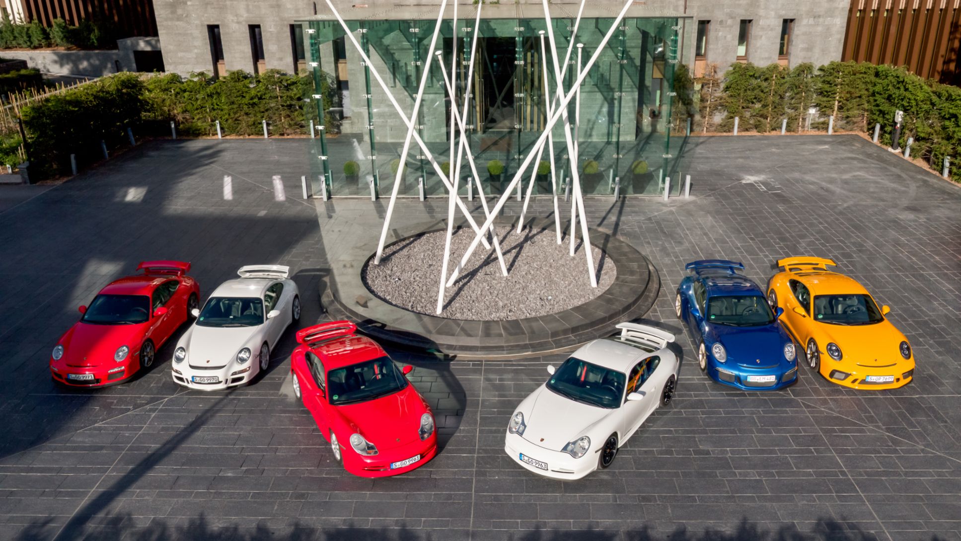 All six generations of the Porsche 911 GT3